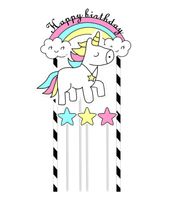 Toppery na tort Tęczowy Jednorożec