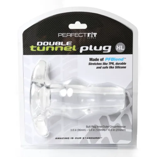 perfect fit double tunnel plug xl przezroczysty - anatomiczna zatyczka na Arena.pl