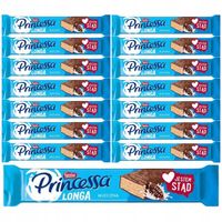 Princessa Longa Wafel z kakaowym oblany mleczną czekoladą 40 g x 15 sztuk