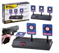 Tarcza do Strzelania Elektroniczna Cyfrowa 3 Cele Licznik Światło Dźwięk