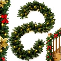 Girlanda Choinkowa Świąteczna Łańcuch 500cm Sztuczna Z Lampkami LED 5m