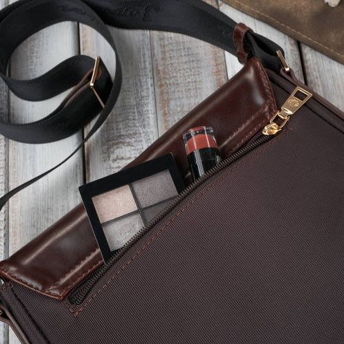 torebka damska mała na ramię brązowa ze złotymi okuciami sp-13-br na Arena.pl