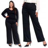 KLASYCZNE SPODNIE DAMSKIE WYSOKI STAN I PROSTA NOGAWKA ELEGANCKIE