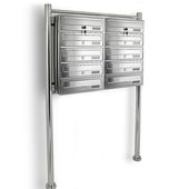 SKRZYNKA LOKATORSKA 10 RODZINNA STAL NIERDZEWNA GRAFITOWA