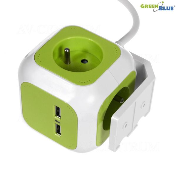 PRZEDŁUŻACZ KOSTKA MAGIC CUBE 4 GNIAZDA 2xUSB 1.4m zdjęcie 12