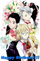 Pocztówka Urodzinowa - Yuri on Ice