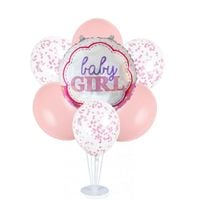 Zestaw balonów na stojaku Baby Girl