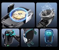 SOLIDNY UCHWYT SAMOCHODOWY NA TELEFON ŁADOWARKA INDUKCYJNA BEZPRZEWODOWA