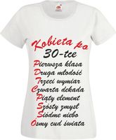 Koszulka damska na URODZINY dla 30-tki 30 nadruk