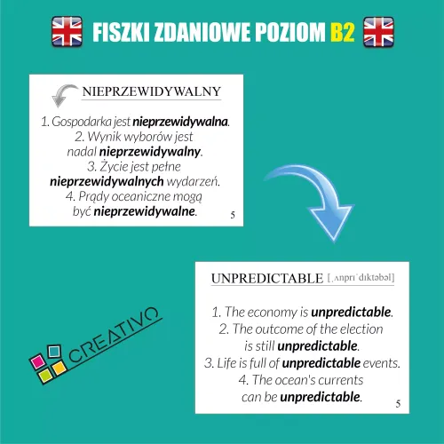 Angielski. Fiszki zdaniowe. Poziom B2 na Arena.pl