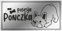 Uwaga ZŁY PIES Tabliczka z imieniem psa nierdzewna