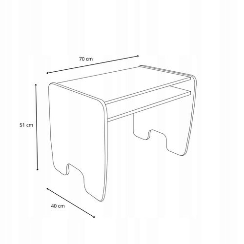 Stolik i krzesełko dla dzieci z półką - kolor biały dąb craft złoty na Arena.pl