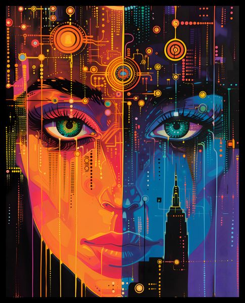 Plakat 40x50cm Cyfrowa Psyche zdjęcie 2