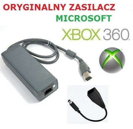 ZASILACZ 150W + ADAPTER DO KONSOLI XBOX 360 SLIM E na Arena.pl