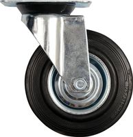 2X VOREL KOŁO SKRĘTNE Z CZARNĄ GUMĄ 200mm 87317