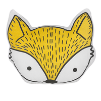 Bawełniana poduszka dla dzieci lis 50 x 40 cm żółta VADODARA