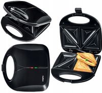 Opiekacz Do Kanapek Toster Sandwich 750W Czarny Hoffen