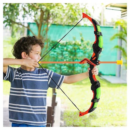 ŁUK ZESTAW ŁUCZNICZY DLA DZIECI STRZAŁKI KOŁCZAN PUSZKI CELE TARCZA LED na Arena.pl