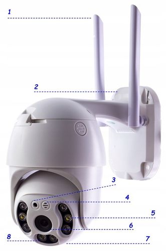 KAMERA ZEWNĘTRZNA WIFI IP OBROTOWA 4MPX MONITORING na Arena.pl