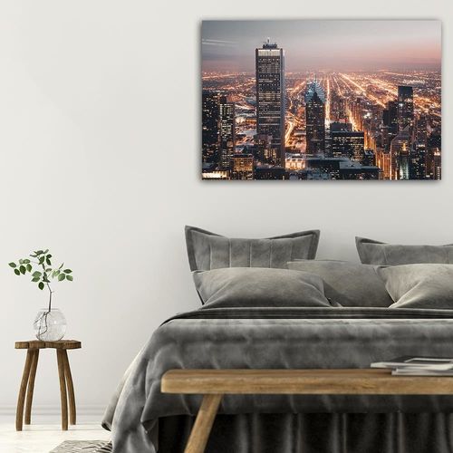 Deco Panel, Drapacze chmur nocą 90x60 na Arena.pl