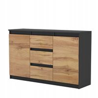 Komoda ANTRACYT WOTAN z szufladami Duza Szafka AGA 120cm do Sypialni