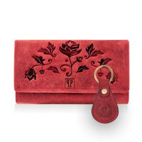 zestaw prezentowy zup-96-rd portfel damski skórzany t-05-rd brelok t-85-hrd