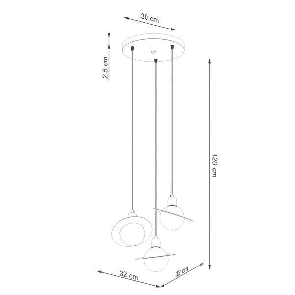 Lampa wisząca HYPERION 3P biały zdjęcie 10