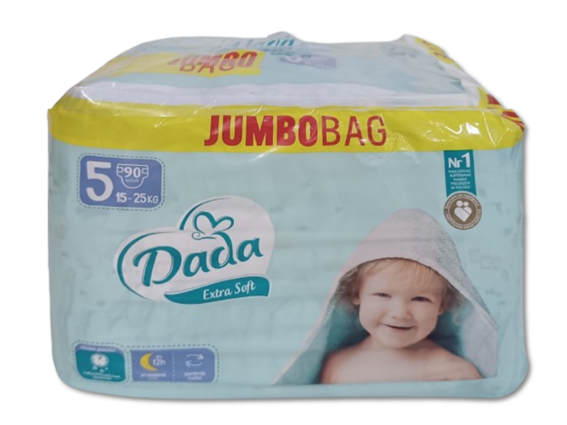 Pieluchy Dada Extra Soft 5 JumboBag - 90szt zdjęcie 2