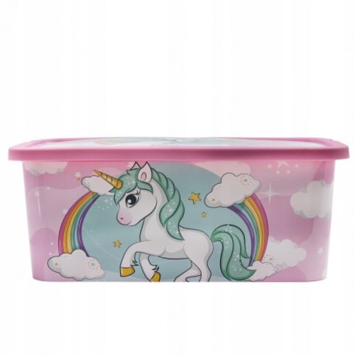Pudełko Pojemnik na zabawki z pokrywką Unicorn Jednorożec 13 litrów na Arena.pl