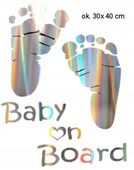 Dziecko na Pokładzie Baby in Car duża XL 40 x 30 cm Laser Kameleon Na Auto
