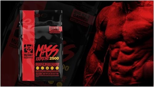 Gainer 9kg Bcaa L-glutamina Mutant Mass XXXtreme MASA SIŁA wanilia na Arena.pl