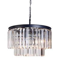 Okrągła lampa wisząca CGHEREFALL30 glamour na łańcuchu stal