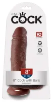 pipedream king cock model 20 cm ciemny - anatomiczny kształt z przyssawką