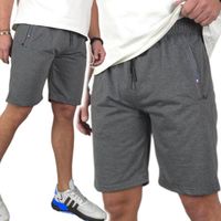 SPODENKI KRÓTKIE męskie DRESOWE z KIESZENIAMI na ZAMEK dresy szorty FR, L