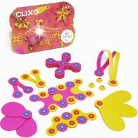 CLIXO KLOCKI MAGNETYCZNE ZESTAW KONSTRUKCYJNY CREW PACK RÓŻOWO-ŻÓŁTE