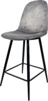 Krzesło barowe AVA GREY VELVET hoker