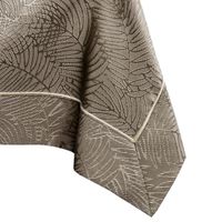 Obrus Plamoodporny GAIA Mankiet + Lamówka 110x110 Cappuccino AmeliaHome