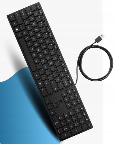 HP PRO!| Cicha biurowa klawiatura USB| Układ PL /US + Cyrylica |CZARNA SLIM na Arena.pl