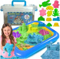 ZESTAW PIASEK KINETYCZNY 2kg + BASEN PIASKOWNICA FOREMKI SZPATUŁKI WALIZKA