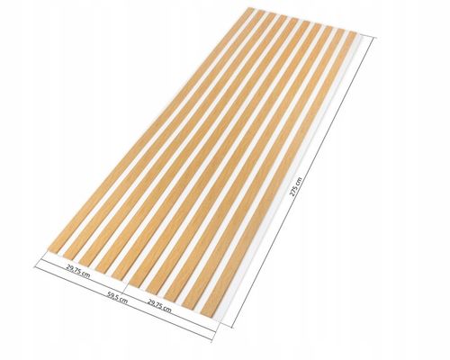 Lamele na białej płycie HDF - zestaw 59,5 cm x 275 cm - DĄB Miodowy i inne na Arena.pl