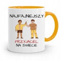 Kubek Żółty Dla Przyjaciela Najfajniejszy Prezent Z Nadrukiem Ze Zdjęciem