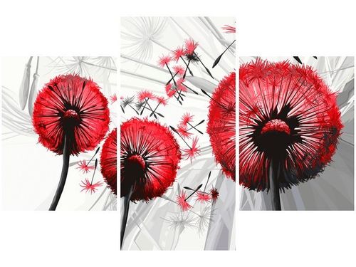 60 90CM OBRAZ 3 ELEM DMUCHAWCE CZERWIENI ŚCIENNY DRUK PŁÓTNO na Arena.pl
