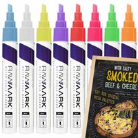 KREDOWY marker do tablic/szkła pisaki do tablic RAWMARK 8 kolorów