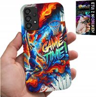 ETUI DO SAMSUNG A52 / A52S - KOSZYKÓWKA NBA GAME TIME, CASE + SZKŁO