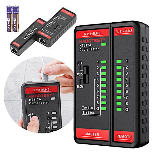 HABOTEST TESTER PRZEWODÓW SIECIOWYCH RJ11 RJ45 na Arena.pl