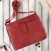 torebka damska listonoszka skórzana na ramię czerwona paolo peruzzi e-27-rd