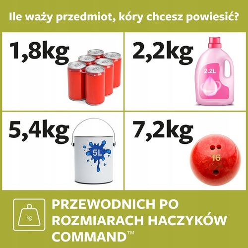 Command rzepy samoprzylepne do wieszania obrazów do 7,2 kg 28 szt. (14 na Arena.pl