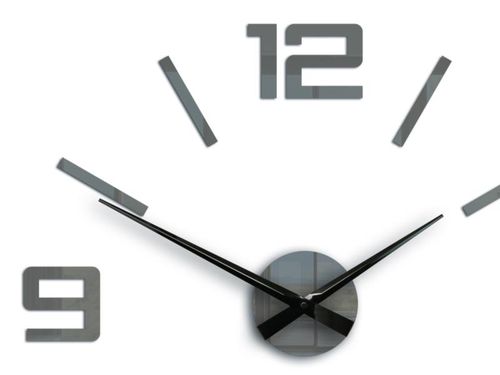 Zegar Silver szary 60 cm na Arena.pl