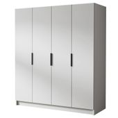 Szafa SALVADOR I 200 cm-pojemna garderoba-BIAŁY+CZARNY