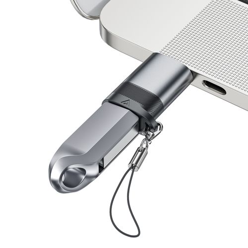 Adapter przejściówka USB-C - USB-A - szary na Arena.pl
